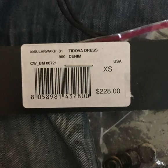 NWT $228 DIESEL | Tidova Distressed Lightweight Denim Dress in Distressed - Picture 8 of 14